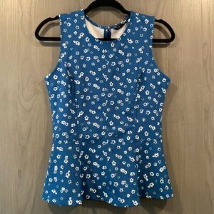 Banana Republic Factory Floral Peplum Tank Top